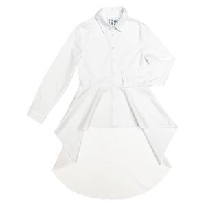 CODO Women's XS Colton High Low Cotton Shirt White Regal Coquette Lagenlook NWT